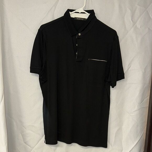 Bugatchi Black Polo Shirt Classic Design - Picture 1 of 4